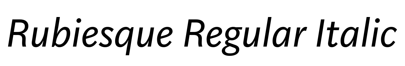 Rubiesque Regular Italic